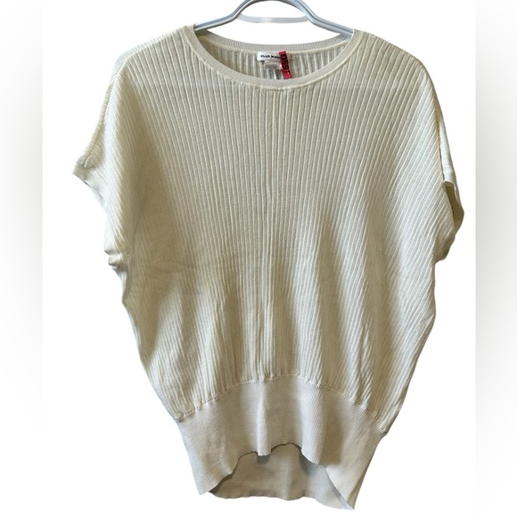 Cream Ribbed Knit Sweater - Picture 1 of 3